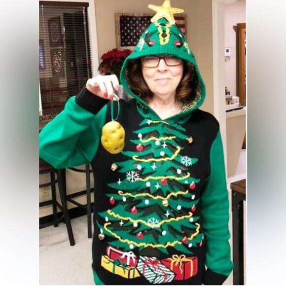 Ugly Christmas Sweater Christmas Tree themed tunic length XXL - Picture 3 of 6